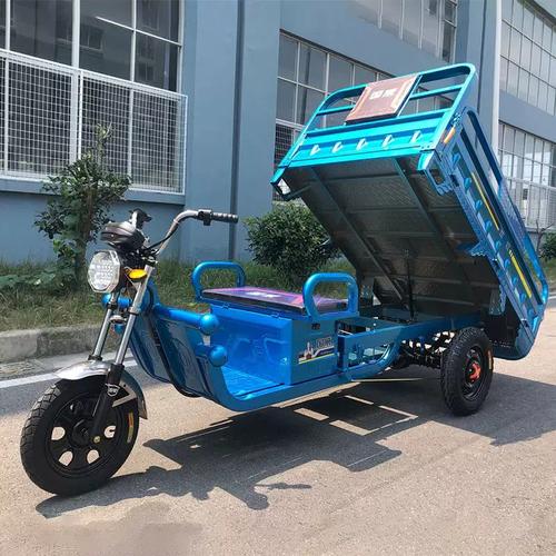 電動三輪車拉貨帶棚農用貨運載貨翻斗三輪車擺攤快遞車